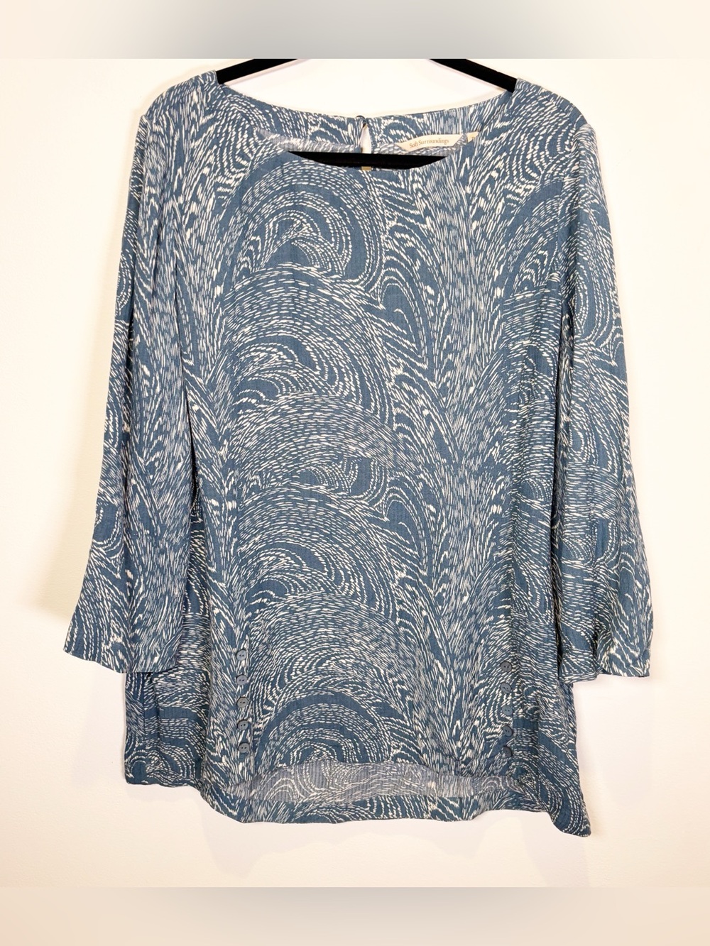 Soft Surroundings Blue Tunic Top